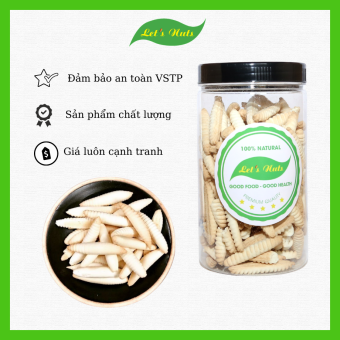 Bánh đuông dừa Let's hộp 300g mix nhiều vị, món ăn vặt tuổi thơ hương vị cốt dừa thơm béo, que đuông giòn tan khó cưỡng