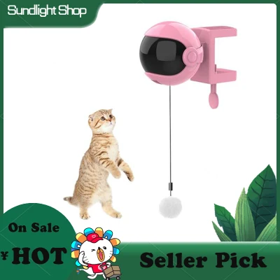 Electric Cat Toy Funny Cat Ball Automatic Lifting Spring Rod Toy Ball Interactive Funny Pet Toy (1)