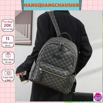Balo thời trang nam nữ đi học đi làm đi chơi siêu to balo da kẻ ô vuông phong cách Hangquangchau68 115