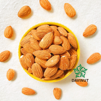 Hạt hạnh nhân sấy khô tách vỏ Davinut, hat hanh nhan bóc vỏ organic nguyên hạt giảm cân, lõi almonds Mỹ 1kg 2 hộp