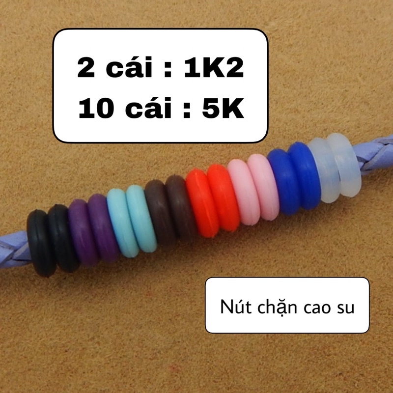 Chốt Cao Su chặn - Nút chặn đệm vòng pan, hạt charm, bamoer, vòng phong thuỷ