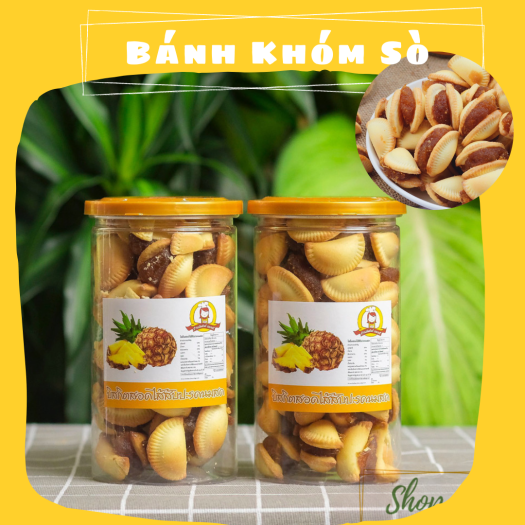Bánh Khóm Sò Thái Lan 350g - Bánh Quy Nhân Thơm Dứa Shop Mẹ Bắp [ Date 11/2023]