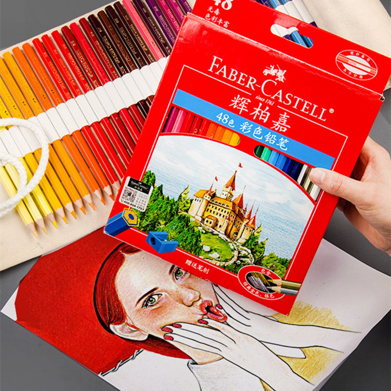 Faber-castell bộ bút chì màu dầu cổ điển 36/48/72/100 màu vẽ cho học sinh mới bắt đầu bút chì dầu màu đồ dùng vẽ tranh phác họa nghệ thuật