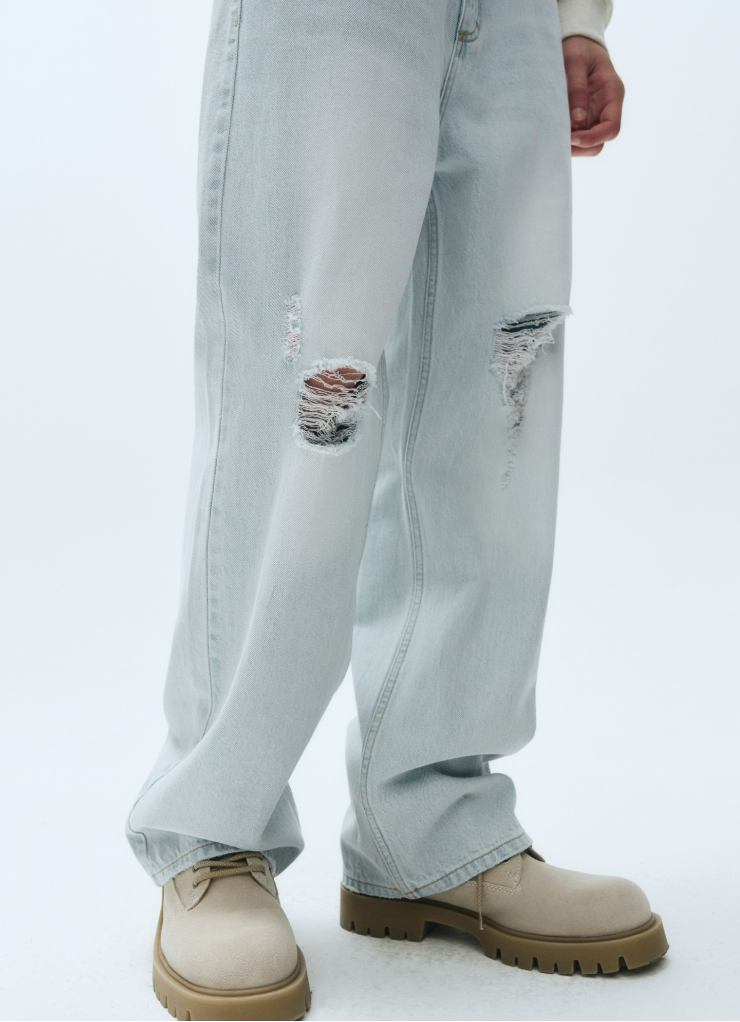 MARITHE FRANCOIS GIRBAUD M Damaged Washing Denim Pants - 2 Colors (2025 New) · v2