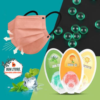 Hạt Khử Mùi Làm Thơm Khẩu Trang 50/100 Viên Đa Năng Nhiều Mùi, Hộp Viên Thơm Khẩu Trang Khử Khuẩn Chuyên Dụng. - BUM STORE