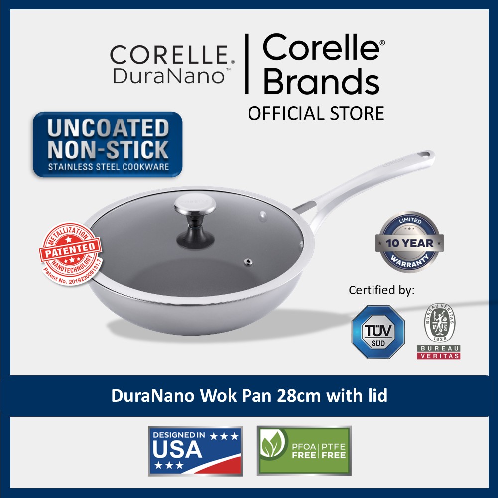 Corelle Duranano Ih Wokpan With Lid | Duranano Corelle Cookware