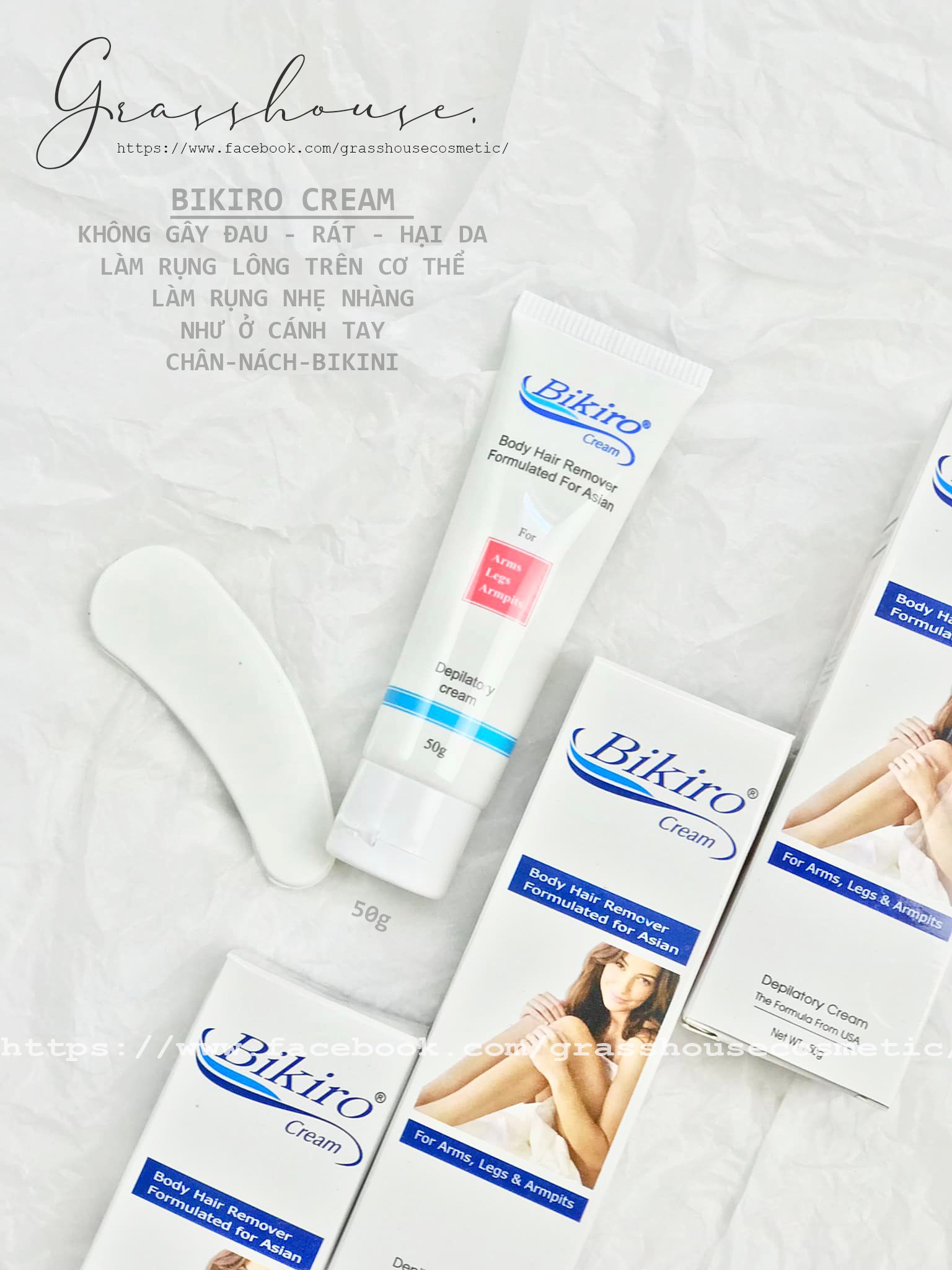 Kem tẩy lông bikiro cream 50g unisex không gây đau rát da