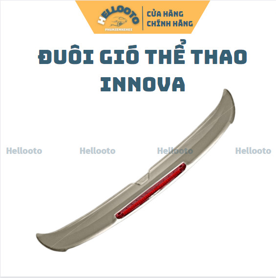 Đuôi gió thể thao, cánh lướt gió Xe Innova 2007 đến 2016 Có Đèn, Hàng Mộc Chưa Sơn Tặng kèm keo dính kiếu dáng thể thao hiện đại