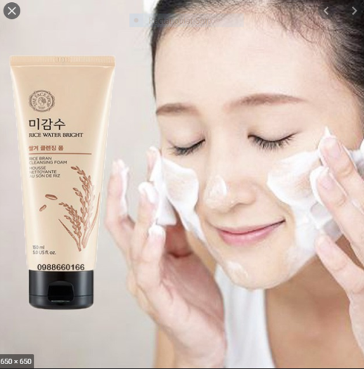 Sữa Rửa Mặt The Face Shop Gạo Rice Water Bright Cleansing Foam 100ml 150ml Không Hạt Và Có Hạt