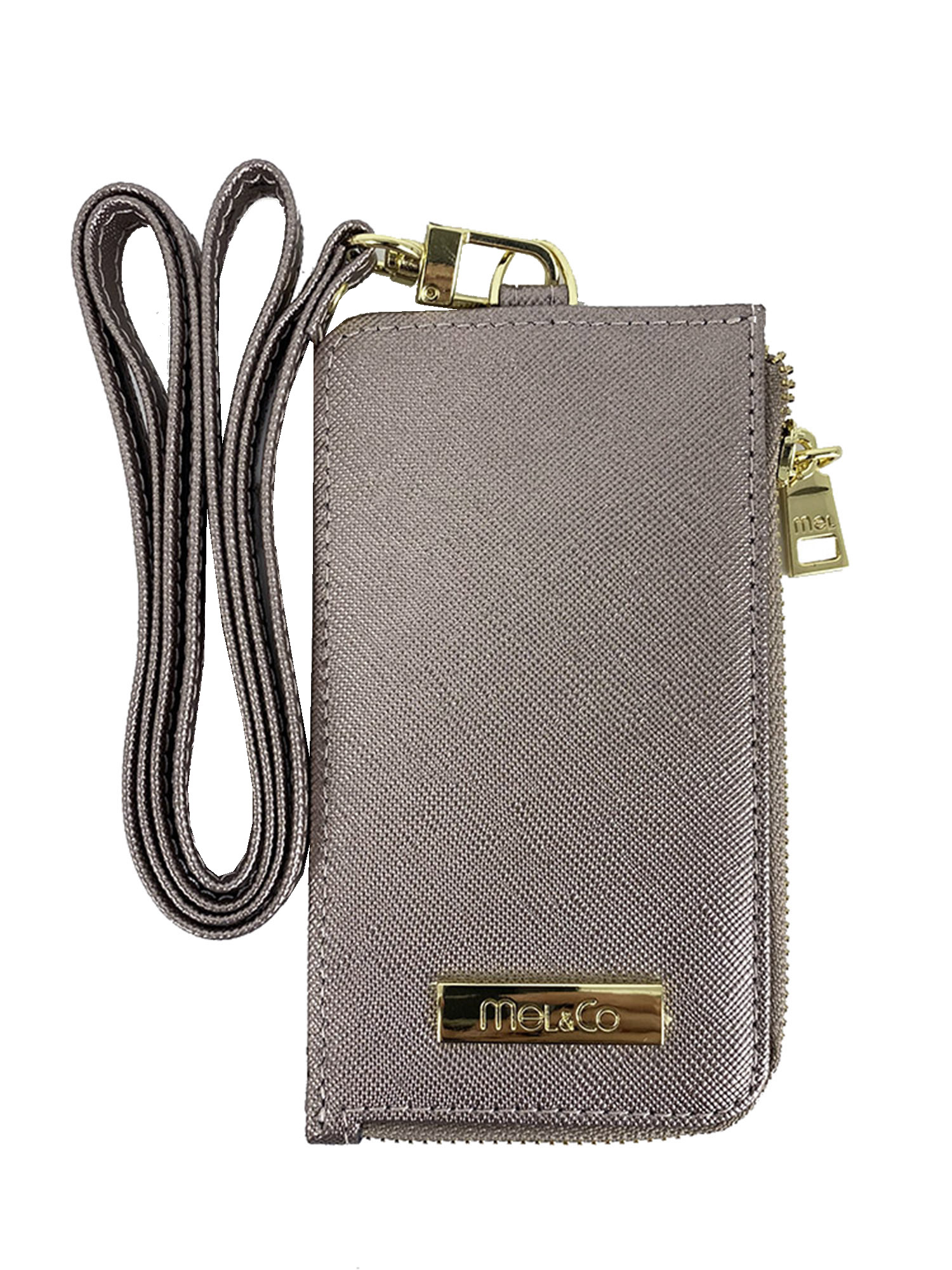 Mel&Co Saffiano-Effect Zip-Up Lanyard Card Holder 2023, Buy Mel&Co Online