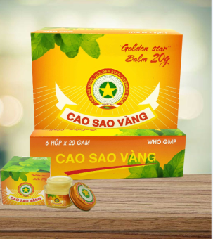 Dầu Cao Sao Vàng loại 20 g 1 Lọ/Hộp, Lọ Thủy Tinh Sang Trọng ( New 2021)