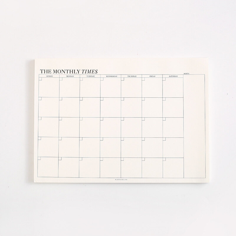 แพลนเนอร์ B5 รายสัปดาห์ รายเดือน 60 แผ่น สมุดวางแผน To Do List ตารางงาน ตารางเรียน Weekly Monthly Planner