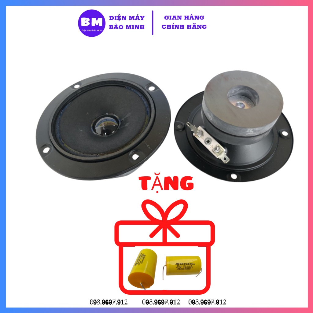 Loa treble 10cm từ kép kiểu dáng BMB - Giá 2 loa - Cho tiếng chép sáng, tơi nhuyễn Loa chép Loa trep Loa treble 10cm Loa treble giấy Loa chep Loa tep Loa trep 10cm