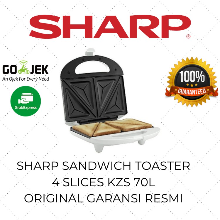 Grill bread sharp KZS70LW original warranty official sharp-sandwich toaster