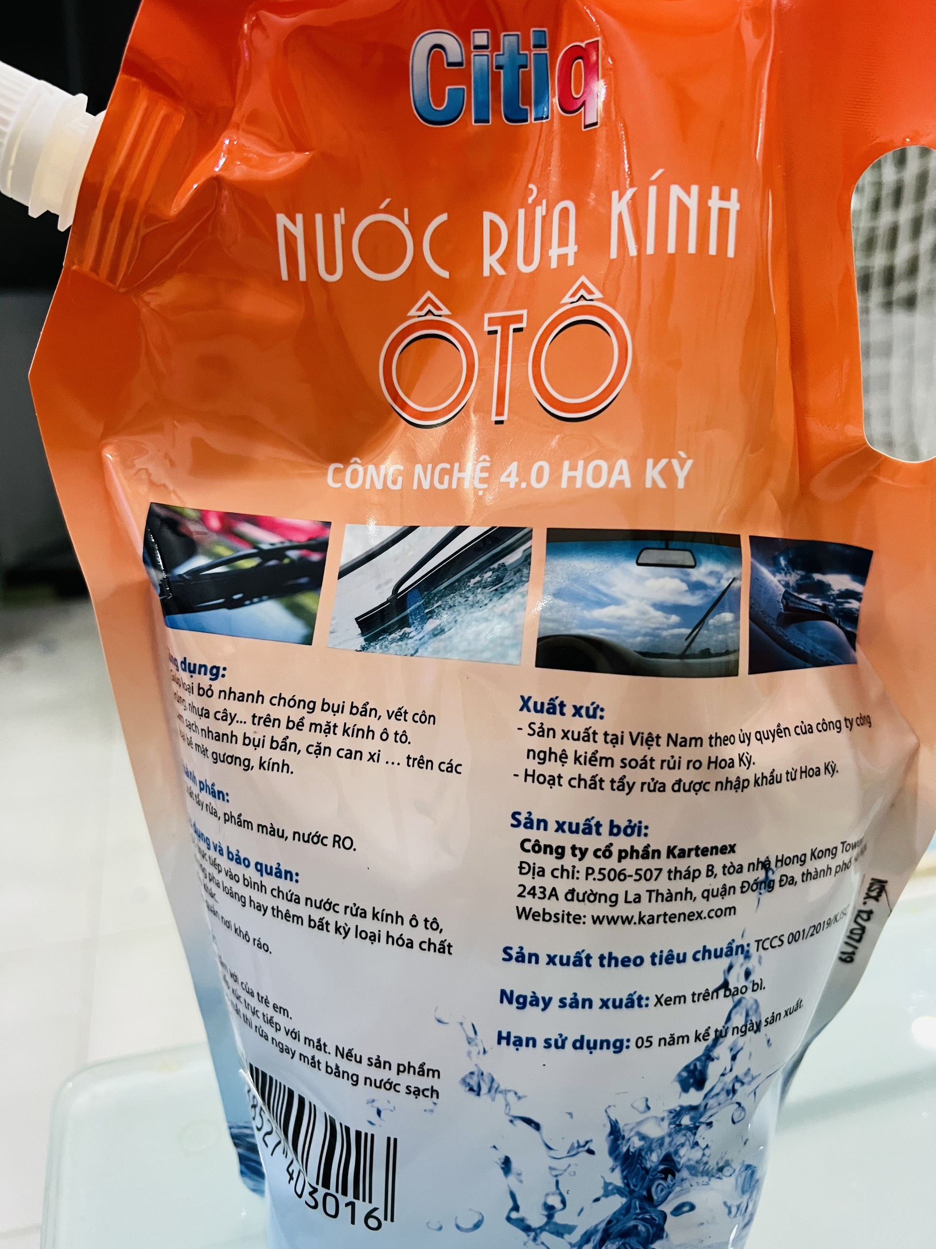 Nước rửa kính oto Citiq - Công nghệ 4.0 của Mỹ