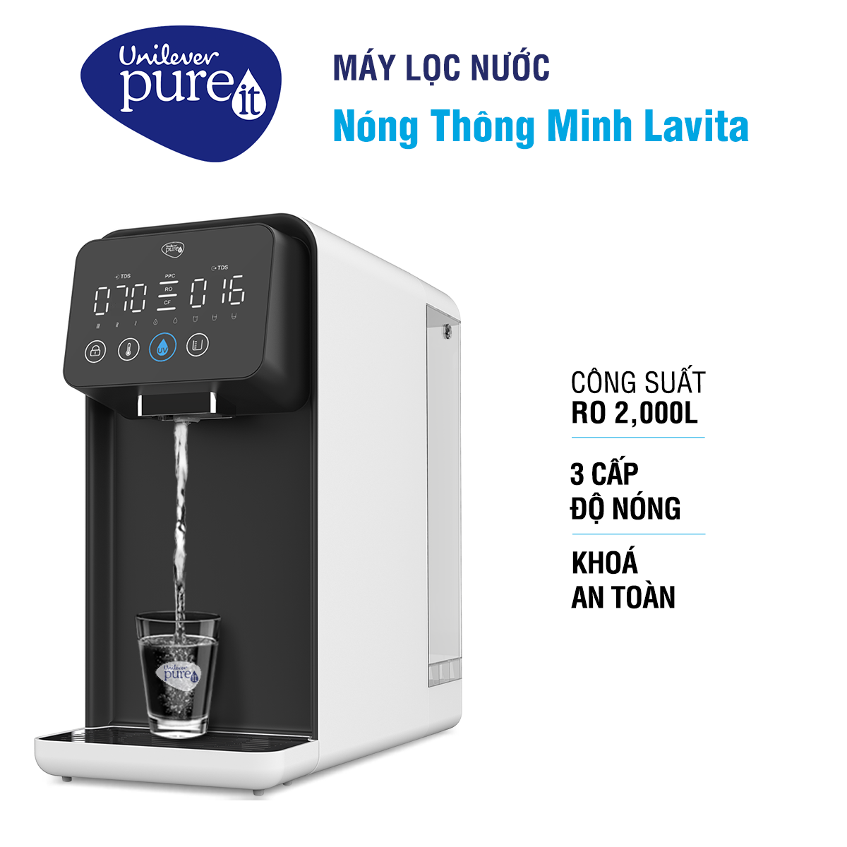 Máy Lọc Nước UNILEVER Pureit Lavita - CR5240 Chức Năng Làm Nóng Nhiều Cấp Độ Tích Hợp Công Nghệ RO+U
