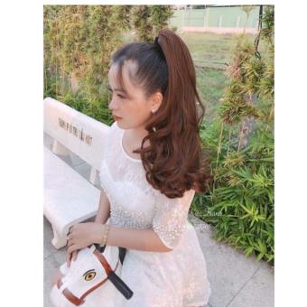 Tóc giả nữ đẹp Tóc giả ngoặm xoăn lửng đuôi B103