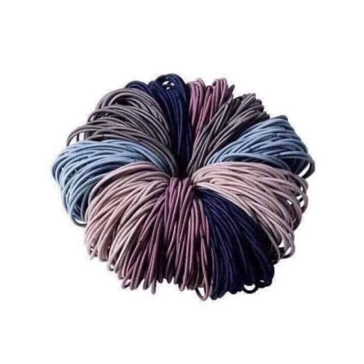 SET 100 DÂY BUỘC TÓC kèm túi Zip, Dây Chun Buộc Tóc nhiều màu - Dây Thun Cột Tóc Nữ Phong Cách Hàn Quốc nhiều màu trơn sợi cao su siêu co giãn Mocstore