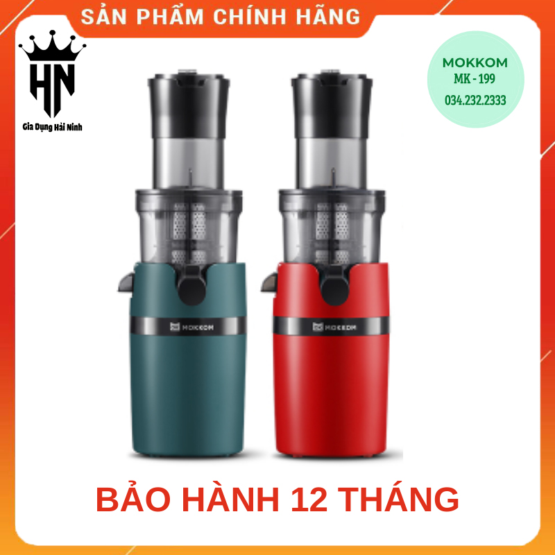 Máy ép chậm Mokkom mk199 - Máy ép Mokkom Mk 199 kiệt bã cổ bình to - Máy ép trái cây chính hãng
