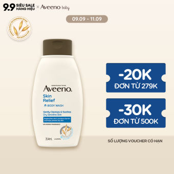 Sữa tắm làm dịu da nhạy cảm, khô ngứa Aveeno Skin Relief 354ml
