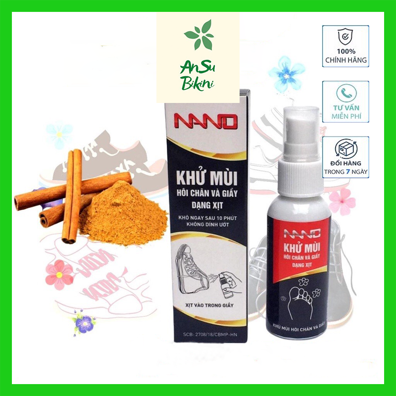 Xịt chống hôi chân nano, nước khử mùi hôi giày cao cấp  AS