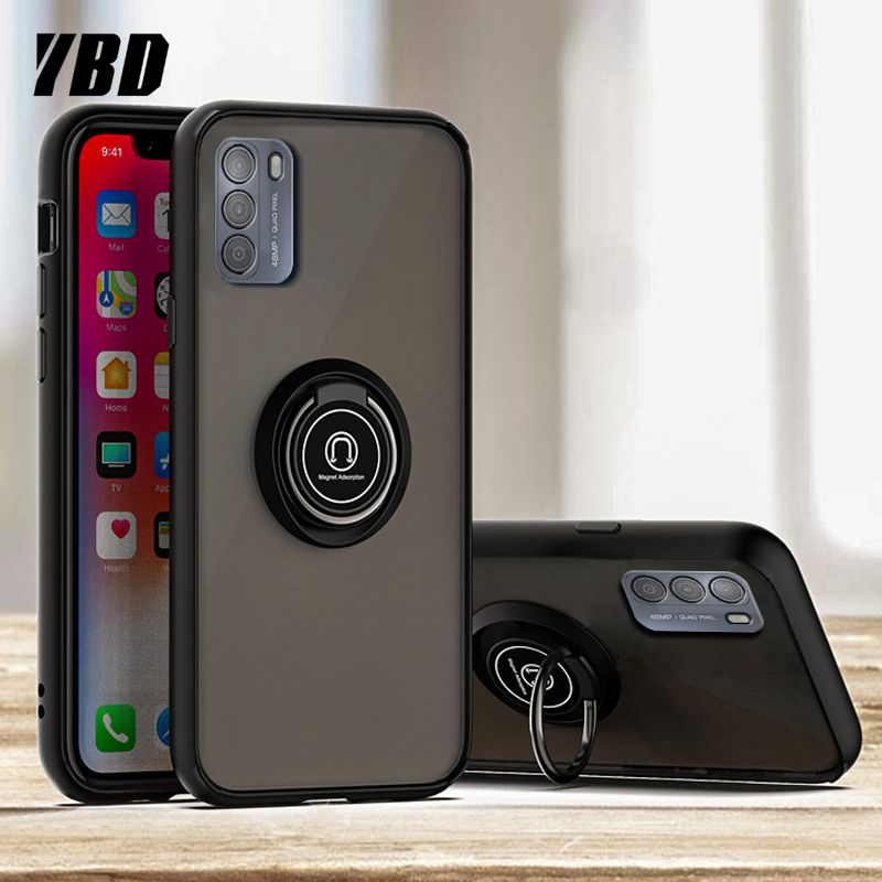 YBD Ốp Bảo Vệ Máy Ảnh Chính Xác Cho Motorola Moto G Stylus 5G Pure Moto G50 5G Ốp Lưng PC Cứng Mờ Nhiều Màu Ốp Điện Thoại Chống Sốc Với Giá Đỡ Nhẫn Điện Thoại
