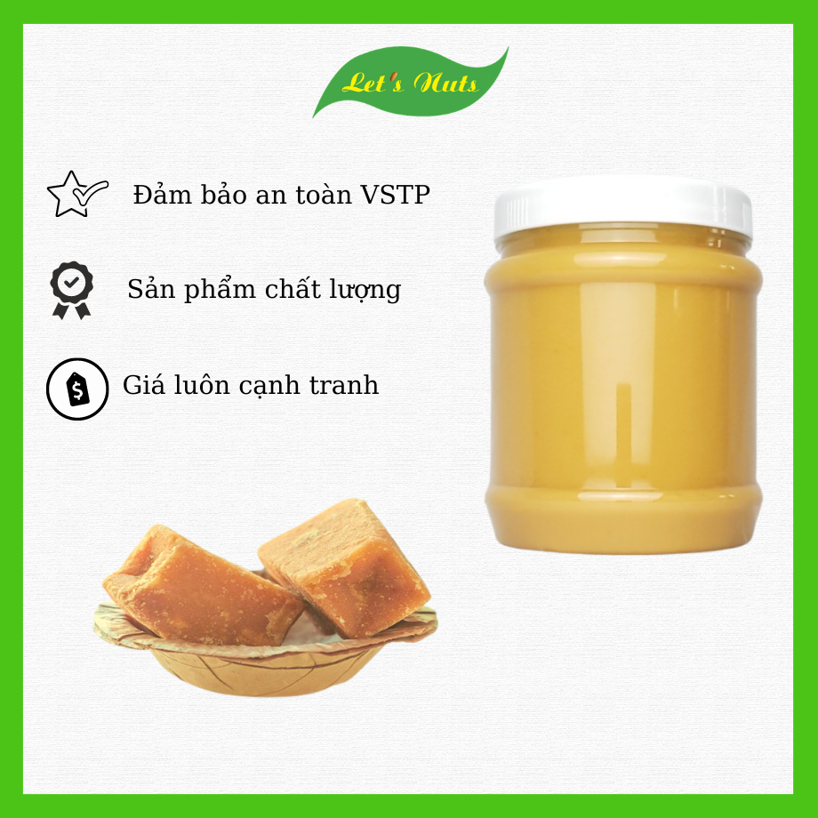 Đường thốt nốt nguyên chất hũ 1kg vị ngọt thanh, thơm nhẹ, tăng hệ miễn dịch LETSNUTS