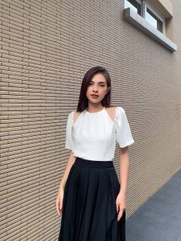 Áo cổ yếm nữ áo kiểu cổ yếm phong cách hàn quốc