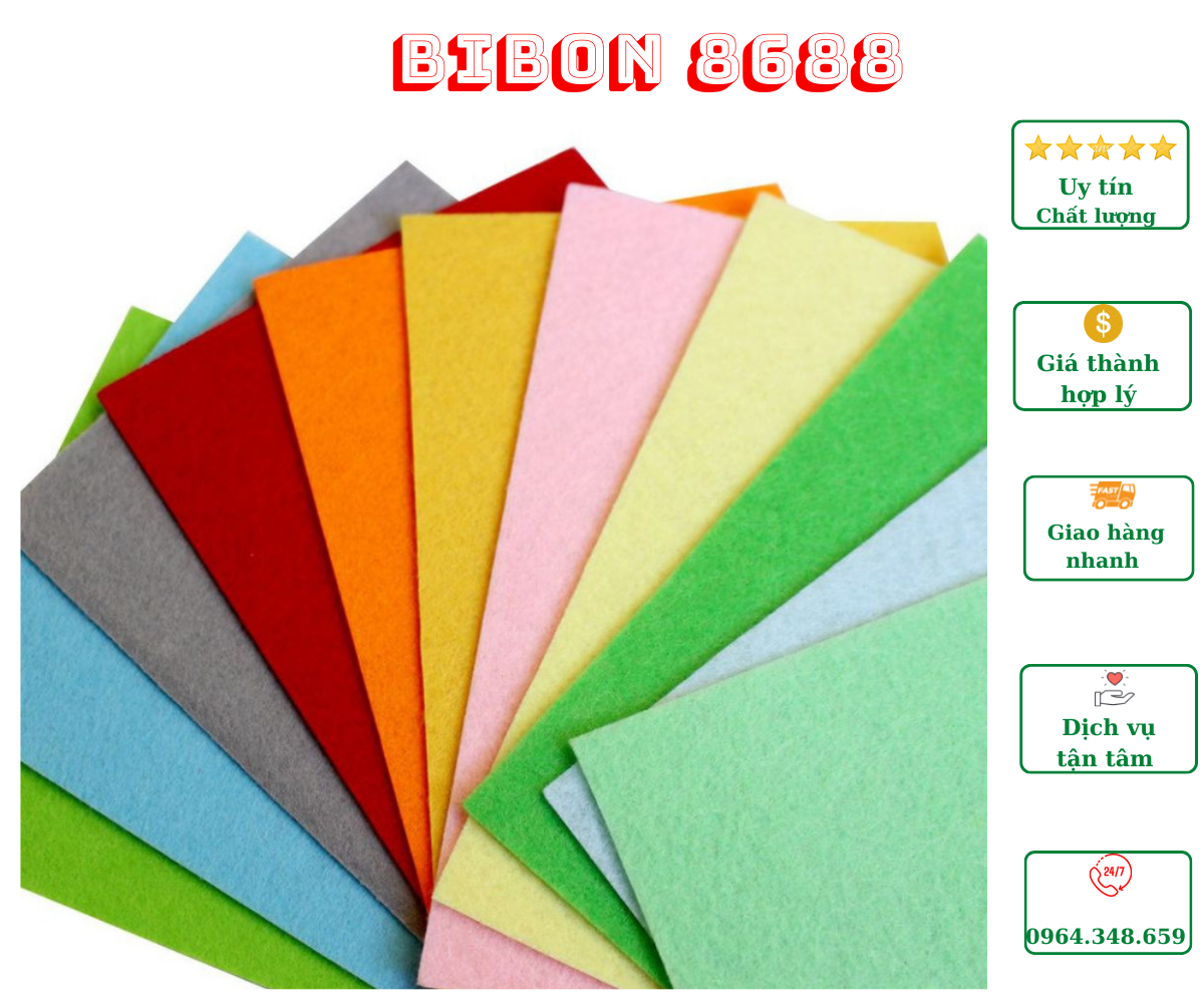 10 tờ vải nỉ các màu khổ 30*30