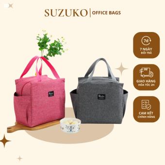Túi đựng hộp cơm trưa giữ nhiệt văn phòng vải oxford xách tay có khóa kéo phong cách hàn quốc lunch bag chống nước có ngăn đựng bình nước, mang cơm đi làm dày dặn nhiều lớp nhôm cách nhiệt nóng lạnh