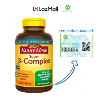 Viên Uống Vitamin B Tổng Hợp Nature Made Super B-Complex 460 Viên