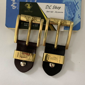 Đầu Khóa Thắt Lưng Bằng Đồng Đúc Nguyên Khối 100%, Mặt Khóa Thắt Lưng Cao Cấp [Tặng Kèm Ốc Xiết + Đầu Bịt Bằng Da Bò]-ĐKĐPL-18