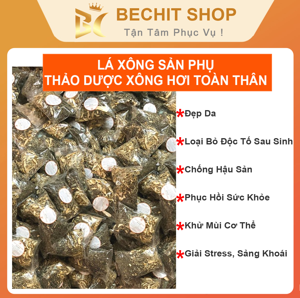 Combo 10 gói lá xông hơi sau sinh | lá xông giải cảm | gói xông hơi toàn thân