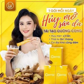 Cà Phê Gừng Giảm Cân - Ginger Coffee Chính Hãng - 1 Hộp 20 gói - mua 3 tặng 1 đai