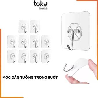 10 Móc Dán Tường Trong Suốt, Móc Dính Tường Đa Năng, Móc Dán Tường Siêu Chắc, Móc Treo Chìa Khóa, Đồ Dùng Cá Nhân, Đồ Gia Đình, Móc Nhựa Trong Suốt, Móc Treo Đồ Tiện Dụng, Treo Đồ Đa Năng. TakyHome 2213Set10