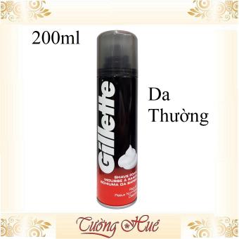 Bọt cạo râu Gillette dành cho da thường - 200ml - Đỏ