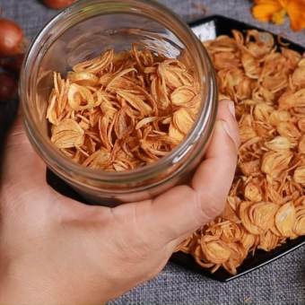 Hành phi sẵn hộp 1kg loại 1 không pha bột, Hành Ta