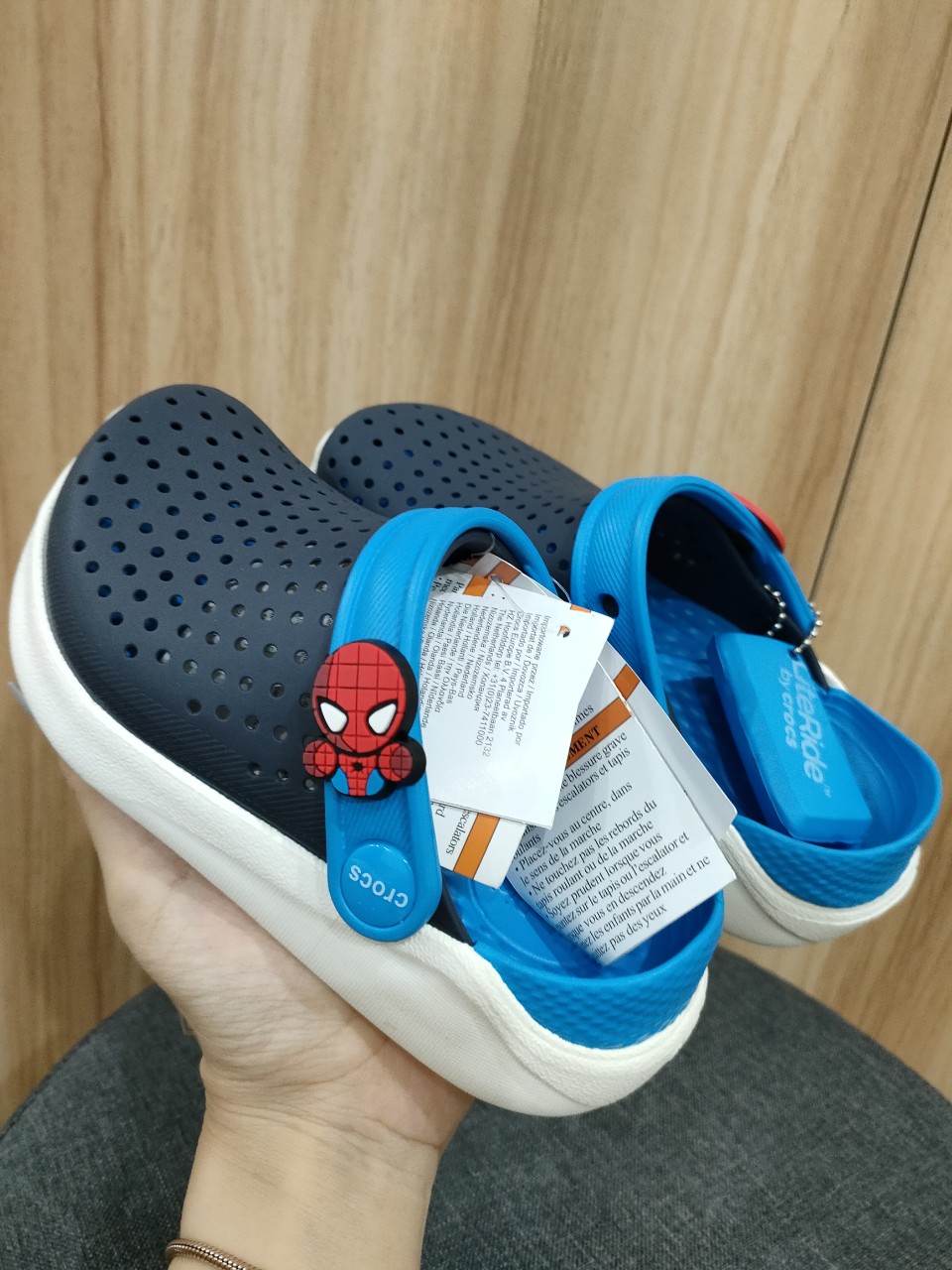 Dép sục cross literide màu xanh dương cho bé trai, gái siêu êm