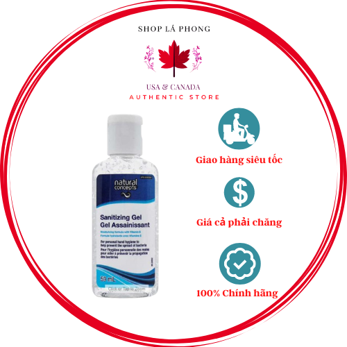 Gel rửa tay sát khuẩn Natural Concepts (59mL) của Canada