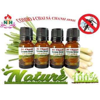 COMBO 4  CHAI SẢ CHANH TINH DẦU XÔNG PHÒNG 10ML