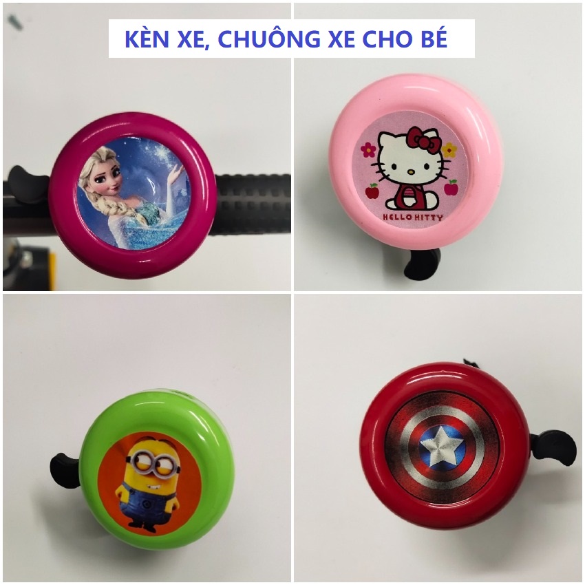 Kèn xe đạp ,xe trượt scooter, xe chòi chân cho bé , kèn nhiều hình dạng hoạt hình bé thích thú