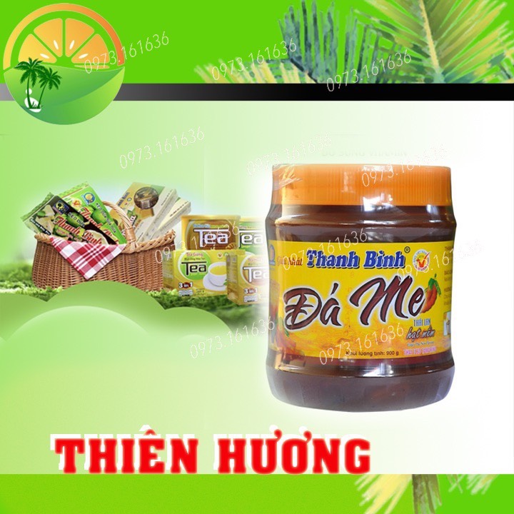 Đá me hạt mềm Thanh Bình- đồ ăn vặt - Hộp 900g - Đặc Sản Bến Tre