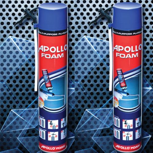 Keo bọt nở apollo foam 750ml/chai chính hãng, foam đóng rắn trám kín vết nứt, khe hở giá tốt npp.