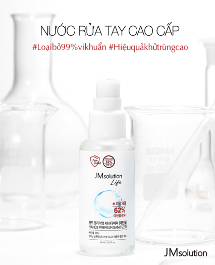 Gel Rửa Tay Khô Diệt Khuẩn 99,9% JM Solution Life Hands Premium Sanitizer 60ml
