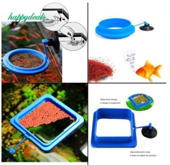 Vòng giữ thức ăn cho cá hình vuông hình tròn 10cm - Vòng cho cá ăn