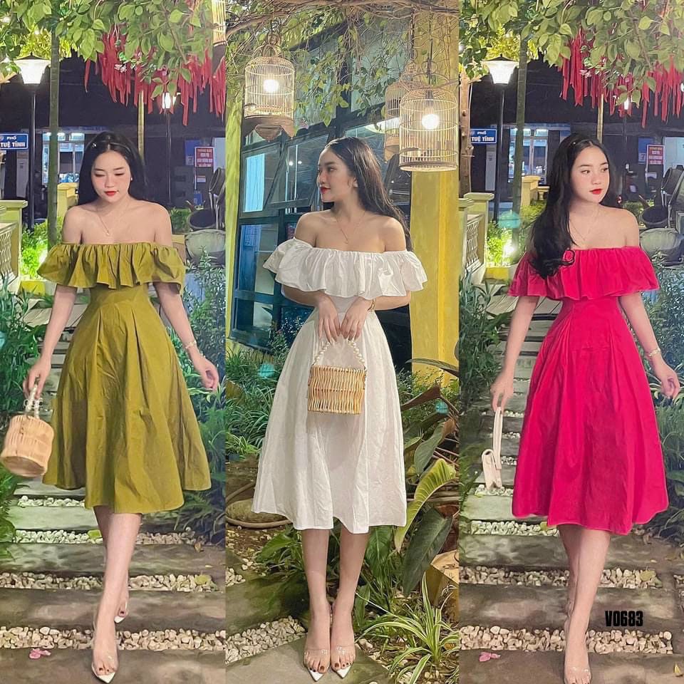 Đầm Tiểu Thư Bánh Bèo Xinh Đẹp Đễ Thương Thời Trang Mocara-Fashion
