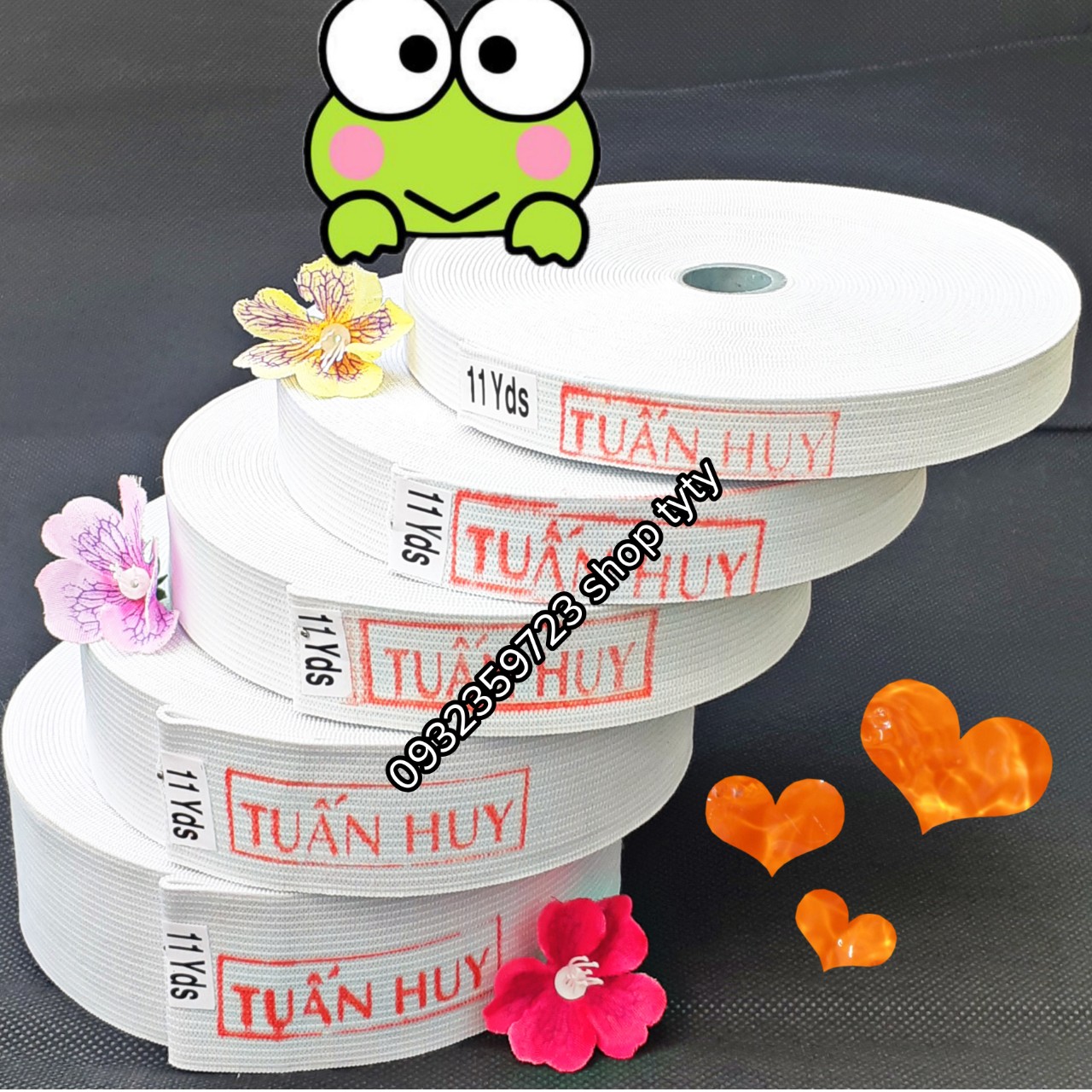 1 Cuộn (Bánh)Dây Thun Bo TUẤN HUY Có Nhiều SIZE Dùng Trong May Vá Quần Áo