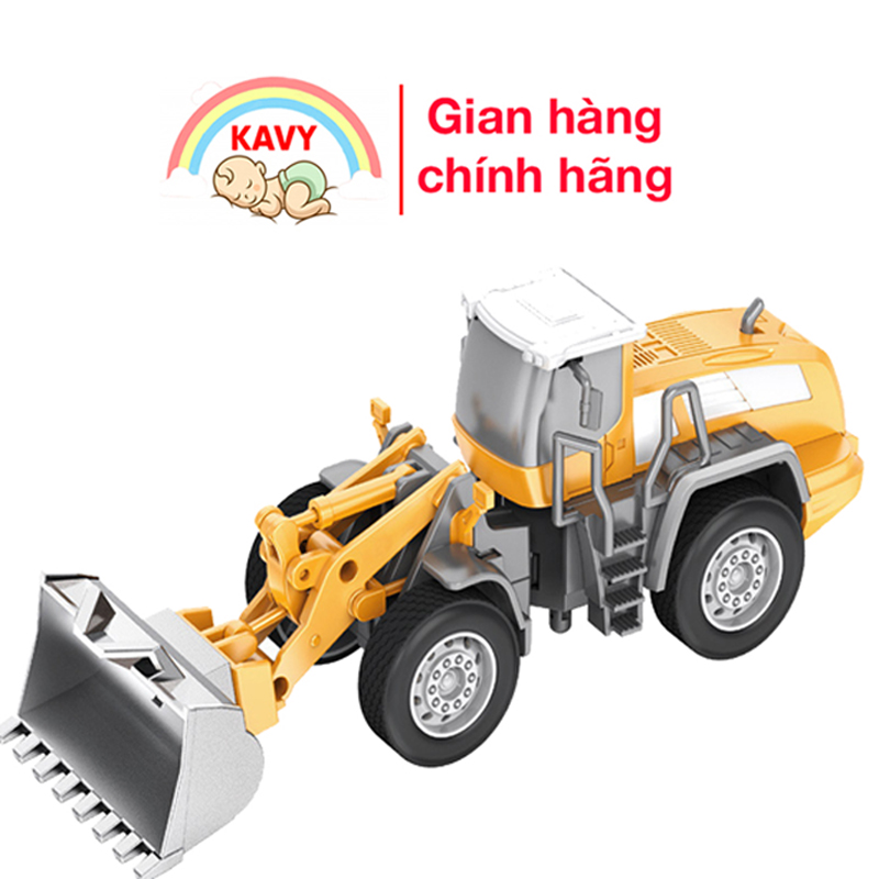 Xe mô hình đồ chơi trẻ em xe xúc đất hợp kim sắt và nhựanguyên sinh an toàn cho bé, chi tiết chuyển động sắc sảo