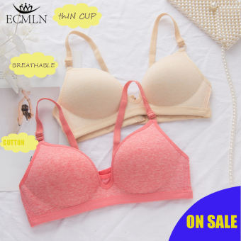 ECMLN Giá siêu thấp Đồ lót liền mạch siêu mỏng ngực nhỏ đẩy lên dây Áo ngực miễn phí có dây đeo điều chỉnh A B Cup Bralette