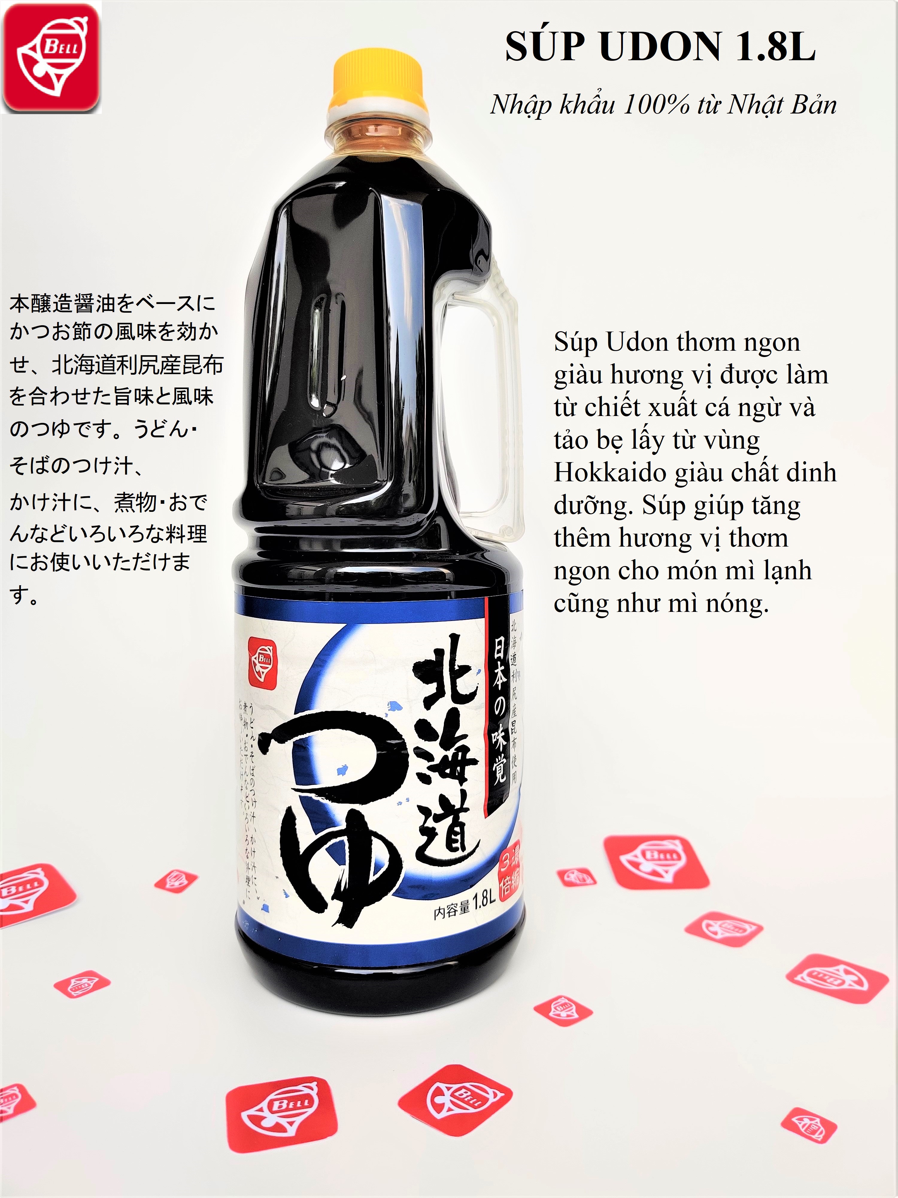Súp udon chai 1.8l bell foods